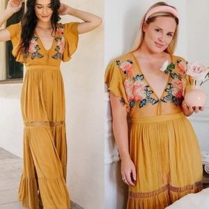 Cleobella Floral Embroidered Maxi Dress